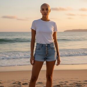 One Teaspoon Lovers Low Waist Skinny Shorts Size 26